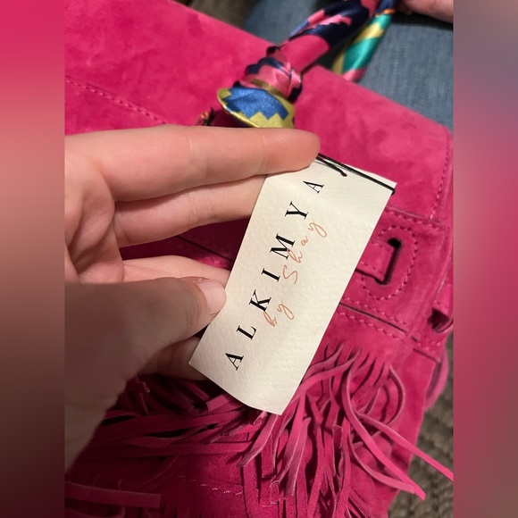 Alkimya Funky Pink Suede Tote - Picture 7 of 9